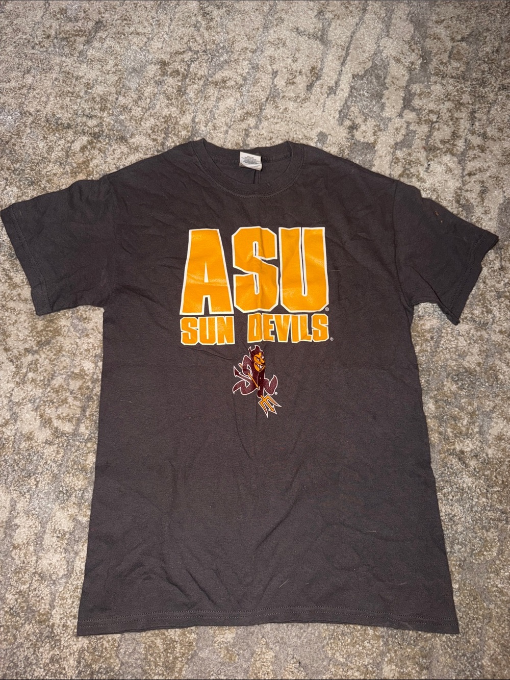 NWOT Arizona State University Sun Devils Black & Gold Graphic T‑Shirt Size Small